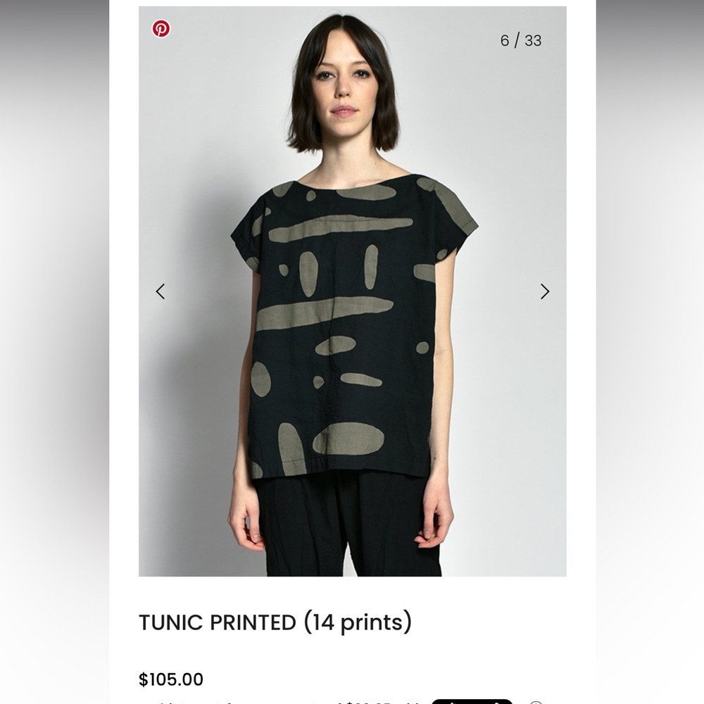 UZI NYC Stylish Black and Gray Women's Top